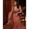 Ebi Arabic Gold Aso Mermaid Prom Sequined Lace Evening Formal Party Second Prespeption Grentle Gotense Gowns платья ZJ
