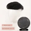 Synthetic Wigs Difei Hair Topper Natural Black Replacement Wig With 3 Clips Clipped On The Mans Head Closed Hairpiece Drop Delivery Pr Dhamp