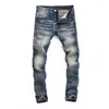 Jeans concepteurs 2024 Spring and Automne Broken Hole Elastic Water Wash Racing Feet Night Club Fresh D2 Pants