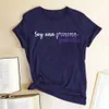 T-shirt da donna Seeyoushy 2023 T-shirt femminista Soy Una Femminista Stampa anni '90 Ragazze Spalla Graphic Camicia da donna Corda Mujer 240323
