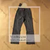 Designer maschile cromate cromate jeans viola alla moda pantaloni incrociati streetwear casual 975