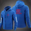 Sweats à capuche pour hommes motos GasGas 2024 impression couleur unie fermeture éclair à capuche à manches longues veste décontracté sweat à capuche pull hauts