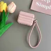 Earphone Accessories Stylish Down Jacket Case For Airpods 3rd Soft The Pink Puffer Case For Airpods1 2 Pro 2ed Earphone Protective Box With Hand RopeY240323