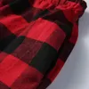 سروال نسائي كابريس للسيدات باللون الأسود الأحمر المطبوع السراويل المطبوعة بيجاماس رجال الخريف والشتاء pajamasl2403
