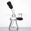 Glas-Bubbler mit amerikanischer Farbe auf Mundstück und Banger-Aufhänger, Wasserpfeifen, Mini-Bubbler, Glas-Aschefänger, Inline-Perkolator-Becher ZZ