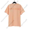 Top Tik Tok Influencer Same Designer Brand Pure Cotton 2024 New Foam Small Letter Inverted Print Short Sleeve Couple Same Fashion Loose T-shirt Circle