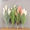 Faux Floral Greenery 90cm Reed Grass Simulation Flower Dogs Tail Grass Living Room Decoration Dried Flowers Fake Reed Bouquet Y240322