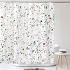 Douchegordijnen Eenvoudig Mode Scandinavisch Terrazzo Gordijn Print Modern Minimalistisch Polyster Home Decor Badkamer met Haken