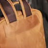 Sac à dos Vintage Simple pour hommes en cuir véritable 2024 peau de vache voyage en plein air sac d'ordinateur de grande capacité