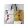 Handbags 13 Styles Canvas Bag Baseball Tote Sports Bags Casual Softball Football Soccer Basketball Cotton 20Pcs Drop Delivery Baby Kid Dh4Fr