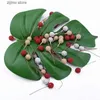 Faux Floral Greenery 20/40Pcs Cheap Artificial Fruit Foam Stamen Cherry Gold Silver Flowers DIY Christmas Craft Decor For Wedding Home Party Supplies Y240322