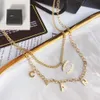 Charm Dames Designer Kettingen Diamant Brief Hanger Choker Verguld Roestvrij Staal Merk Neckalce Ketting Sieraden Verjaardagsfeestje Geschenken met Doos