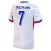 Mbappe 2024 Euro voetbaltruien 24 25 Maillot Frans benzema camavinga voetbal shirts griezmann dembele maillot voet hernandez kit shirt hommes enfants 3xl 4xl