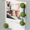 Kylmagneter vattenmelon köldmedium klistermärke nordisk mini söt vattenmelon ins kreativ magnet y240322