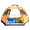 Tentes et abris Tente Abri dôme automatique Coupe-vent imperméable Touristique 3x pour la pêche Grand camping Tente de randonnée à coquille vivante hexagonale 240322