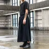 Japan Japan Streetwear Modna luźna swobodna szeroka noga Pan Men Punk Hip Hop Gothic Spódnicę Czarne spusty haremowe Ubrania bez płci 240312