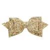 Accessoires de cheveux Baby Girls Bow Glitter Barrettes Enfants Enfants Paillette Épingles à cheveux Clips avec pince à dents en métal Boutique 5 pouces Bows Dro Otq3U