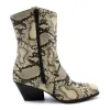 Bottes à la mode chéla bottes rondes tête talon épais talon serpent bottes femmes talon moyen grand 44 45 46 47 48