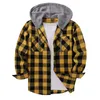 Racing Jackets Lente herfst Plaid Hoodie Shirt Men Men lange mouw Casual streetwear patchwork losse kleding knop Drawing vintage shirts