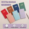 2024 Planner Notebook A6 Agenda Notepad 365 Days English Inside Page With Calender Index Sticker Daily Plan Office School Supply 240311