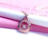 Pendant Necklaces Russian 585 Purple Gold Dynamic Zircon Women's Versatile Fashion Classic Design Plated 18K Rose Color Earrings