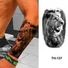 50 pezzi all'ingrosso impermeabile adesivo tatuaggio temporaneo tigre leone lupo foresta uomo grande fiore sexy donne body arm art tatuaggi finti 240311