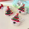 Hörlurstillbehör julgran Nyårsfodral för AirPods Pro 2 Trådlöst hörlurarfodral för AirPod 1 2 3 Mjuk färgpunkt Holiday Decoration Covery240322