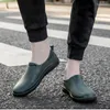 Chaussures habillées Hommes Direct Low-Top Rain Fashion Wear Bottes antidérapantes Cuisine Travail Caoutchouc Bouche peu profonde imperméable
