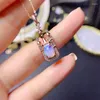 Hängen 925 Silver Inlagd Natural Opal Pendant kan användas som en tröja kedja Confession Gift