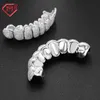 Real S925 완전 아이스 랩퍼 Moissanite Teeth Grillz Deep Cut Custom D Color Moissanite Grillz