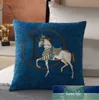 Coussin de mode/oreiller décoratif de luxe salon canapé étui décoratif brodé cheval housse de coussin chambre chevet carré taie d'oreiller