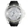 Armbandsur fashionabla transparent silikon vit klocka geometriska mönster klockor mäns och kvinnors kvartsport handled