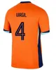 24/25 NetHErlANDs MEMPHIS Maglia da calcio per club europeo Olanda 2024 Coppa Euro 2025 Maglia da calcio per squadra nazionale olandese da uomo Kit completo per bambini Casa lontano MEMPHIS XAVI GAKPO