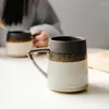 Tasses dégradé tasse rétro tasse à café japonais maison créative bureau grande capacité après-midi thé tasses en céramique cadeaux pour les amis