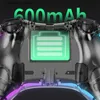 Kontrolery gier Joysticks Transparent Wireless Game Uchwyt Gamepad bezprzewodowy kontroler gry Bluetooth Kolny światło kryształowy gamepad dla przełącznika Android PCY240