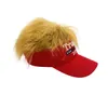 Trump 2024 Chapeau de broderie avec cheveux Casquette de baseball Trump Supporter Rally Parade Coton Chapeaux