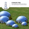 Decorative Figurines Mosaic Gazing Ball Summer Garden Lawn Reflective Stainless Steel Ground Decoration Set