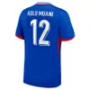 Francês 2024 Euro Cup Home Away Jersey MBAPPE camisas de futebol DEMBELE COMAN SALIBA KANTE Maillot de foot Benzema Griezmann fãs jogador camisa de futebol homens crianças uniformes