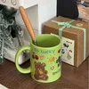 Kubki kreskówka graffiti ceramiczna filiżanka na Instagramie Styl uroczy dla dzieci zabawne śniadanie kawę duże pojemność pudełko prezentowe