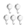 Kitchen Storage 5Pcs Chromed Vacuum Suction Cup Hooks For Towel Bathroom Wall Self Adhesive