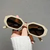 Sunglasses SO EI Fashion Small Polygonal Square Sunglasses for Women Jelly Colored Gradient Shadow UV400 Retro Mens Tea Lens Sunglasses J240322