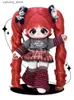 Animaux en peluche nouvelle arrivée 30CM sans attribut cheveux frits rouges longs avec queue avec squelette Kawaii poupée en coton cadeau sans vêtements L240322