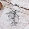 Keychains Costume Designer Tailor I Love Sewing Machine Scissors Ruler Key Chain Keyring Creative Women Jewelry Accessories Pendant Gifts