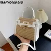 Picnic Handbag Bamboo Handswen 10a Handbag Fashion Custom Gold Buckle Rattan Weaving Brand Fqq wiLeisure diagonal Women Bag G2P7