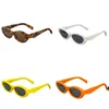 Lunette de Soleil Women SunglassesデザイナーマルチカラーUV400偏光猫アイゴーグルエリップスブラックレンズファッションサンシェードボックスオプションHJ073 C4