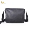 Borsa Moda Vera Pelle Maschile Casual Messenger Borsa a tracolla in pelle di vacchetta 13 "Laptop a tracolla per uomo 3164