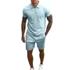 Fatos masculinos verão respirável duas peças volume t camisa shorts conjunto frango suíte calça terno com jaqueta longa todos