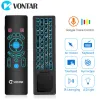 Tangentbord Voice Remote Control 2.4G Fly Air Mouse T8 Plus Mini Wireless Keyboard 7 Colors Backbellit TouchPad för Android TV Box T9 X96MAX T8
