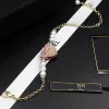 Bracelet de créateur pour femmes Bracelet de charme de luxe perles bracelets de coeur strass roses bracelets de tendance de la mode double émail cadeaux sympa