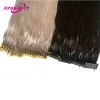 Extensions 6D Hair Extension 100% Real Human Hair Extension Straight Brazlian Fusion Human Hair 2nd Generation 5 Rows 6D Human Virgin Hair